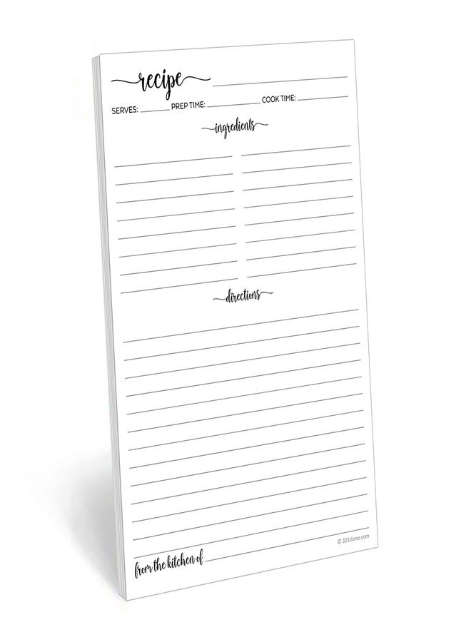 321 دن ورق وصفات 321Done أبيض، 5.5 × 8.5 بوصة، عبوة من 50 ورقة، صنع في الولايات المتحدة الأمريكية، ورق وصفات فارغ لكتابة وصفاتك الخاصة، صفحات إعادة تعبئة بحجم نصف ورقة بحجم الرسالة، مناسبة لمجلدات الوصفات، وصناديق الوصفات، ومنظم الوصفات - Image 1