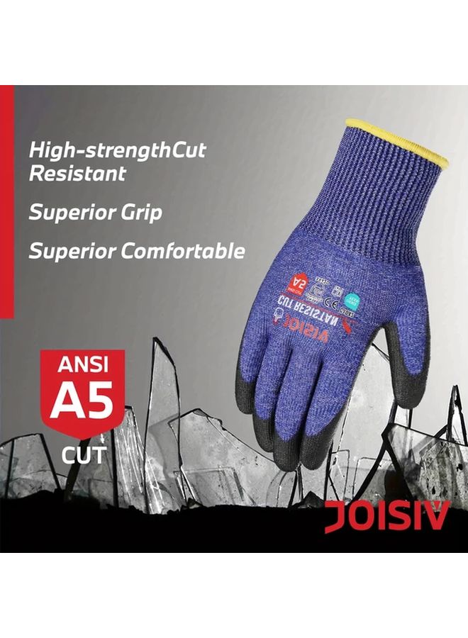 Cut Resistant Work Gloves 8 Yards Non Slip Breathable Touchscreen For Woodworking Glass Cutting - Image 4