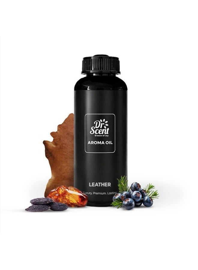 Dr Scent Diffuser Aroma Leather | Feel the Distinctive Notes of dry wood, juniper berries, and mate, with a hint of amber (500ml) - Image 1
