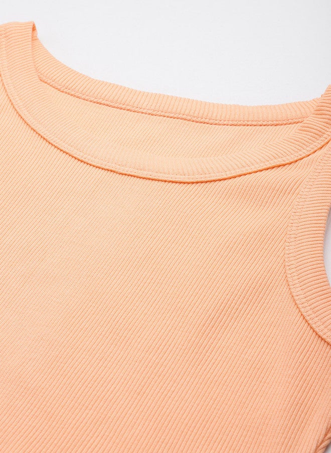 Rue Collection توب كروبي بلون الخوخ للنساء - Image 2