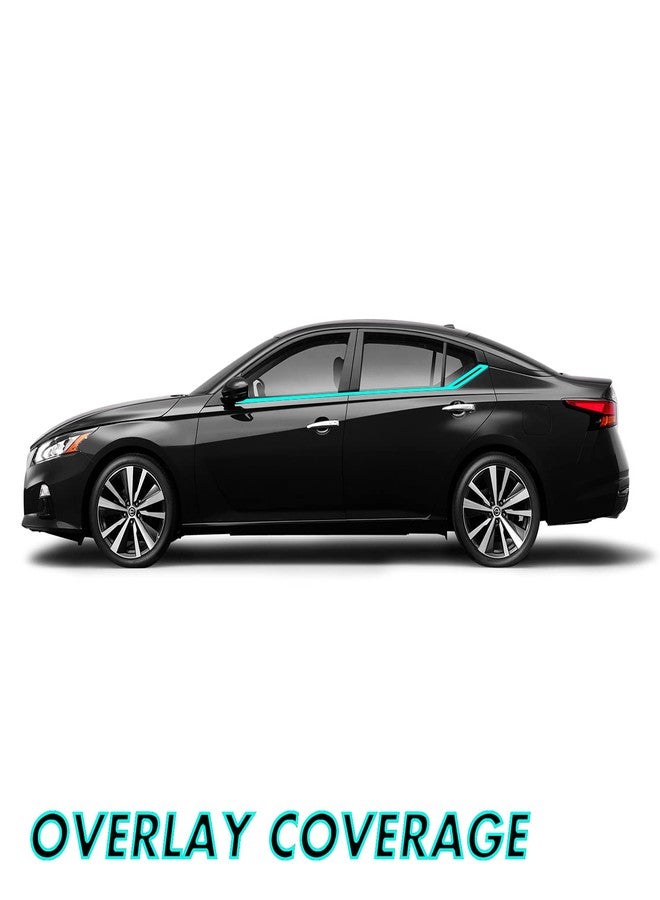 SlickMod Chrome Delete Blackout Vinyl Overlay for 2019-2023 Nissan Altima Window Trim (Matte Black) - Image 2
