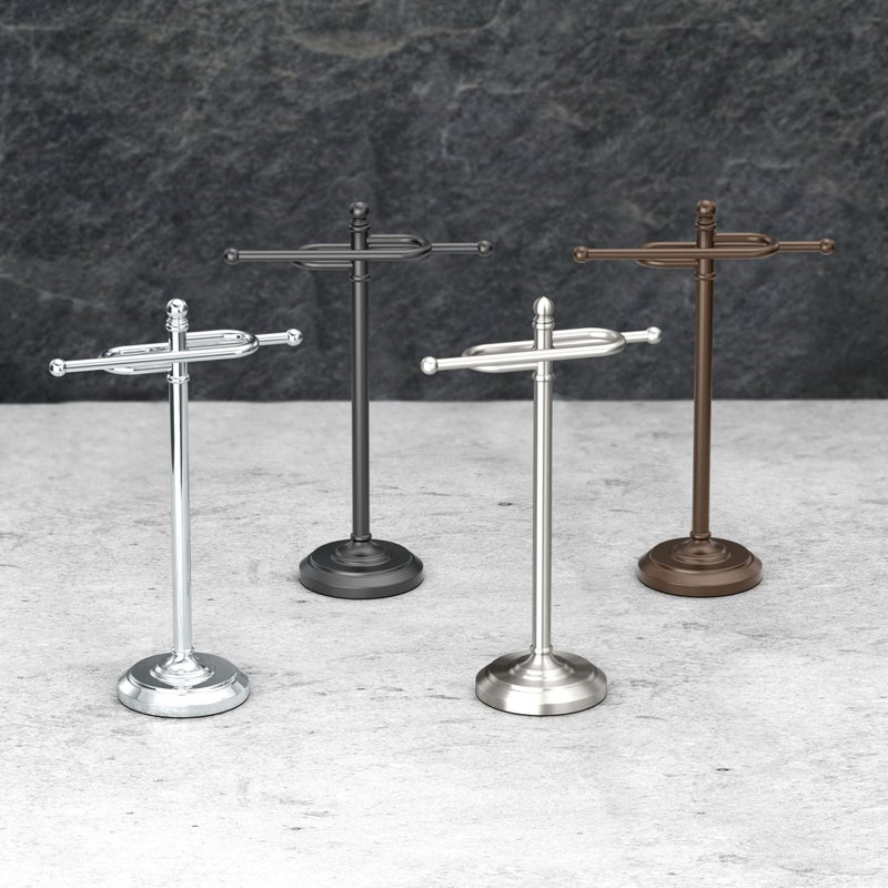 Gatco 1547 Counter Top S Style Towel Holder, Satin Nickel - Image 2