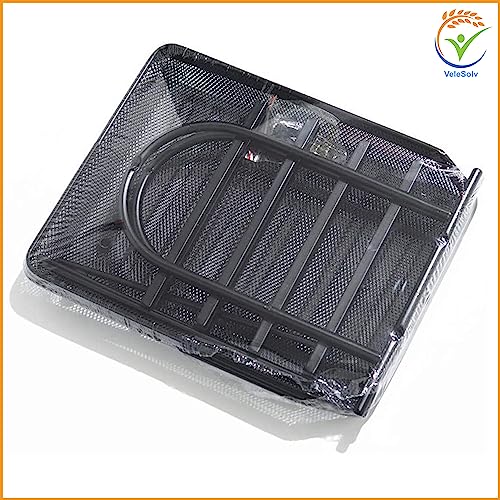 VeleSolv File Desk Organizer,2-Pack 4-Tier Metal Mesh File/Documents/Letters/A4 Size Files Rack with slidable compartments - Black - Image 5