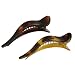 Parcelona French Brill Beak Medium 4 1/2" Salon Hinge Slide in Alligator Beak Slider Hair Claw Clips for Women (Light Tortoise Shell and Brown) - Image 2