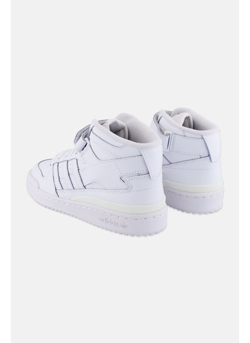 adidas Originals Kids Boy Forum Mid Lace Up Outdoor Shoes, White  - Image 2