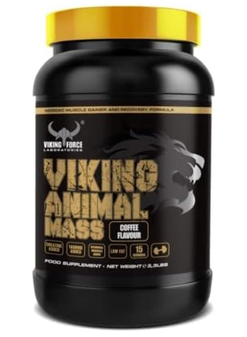 VIKING FORCE LABORATORIES Animal Mass- Low Fat Weight Gainer, 3.3lb, 15 Servings - Vanilla - Image 1