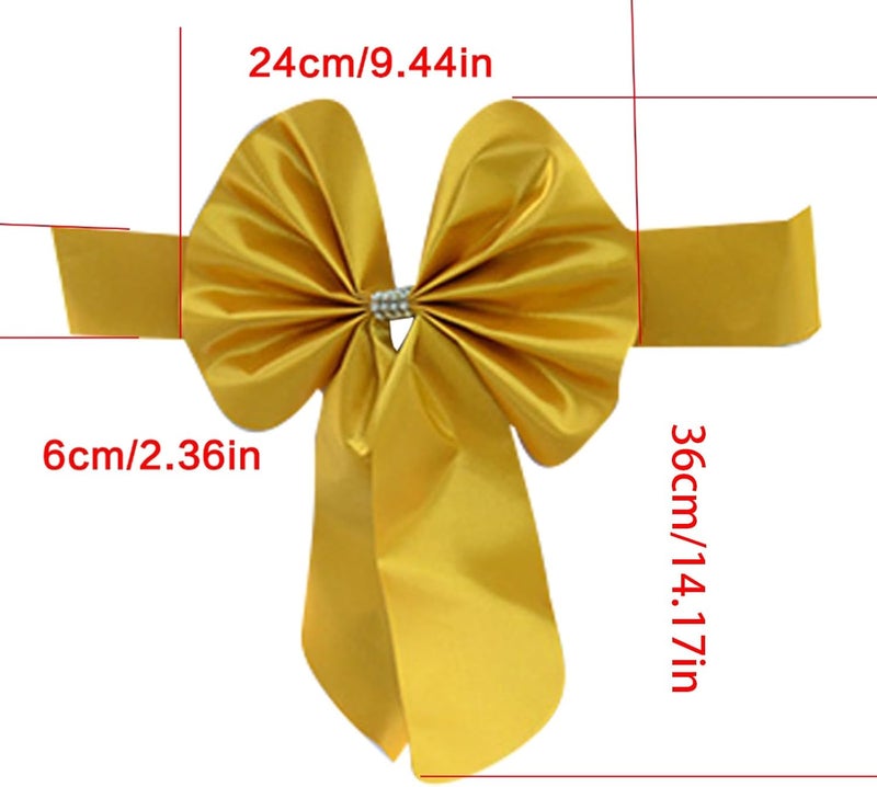 High Elasticity Chair Back Decoration, Satins Bows Stretch Sashes Tie, Installation for Home Use Elegant Back Decors - Image 5