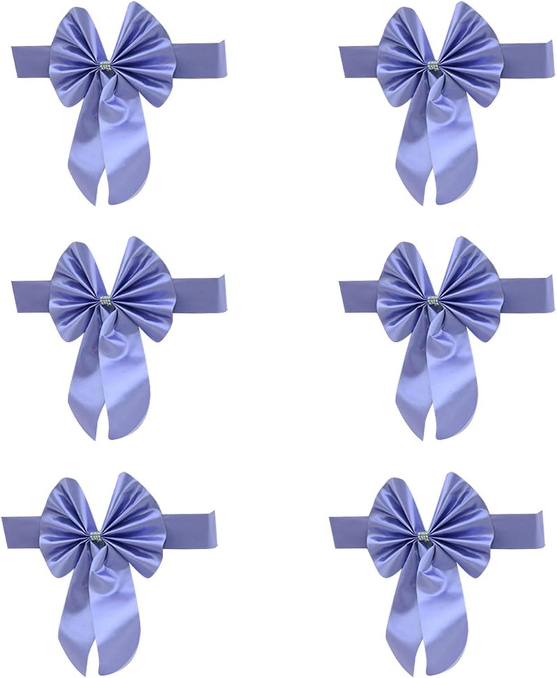 High Elasticity Chair Back Decoration, Satins Bows Stretch Sashes Tie, Installation for Home Use Elegant Back Decors - Image 1