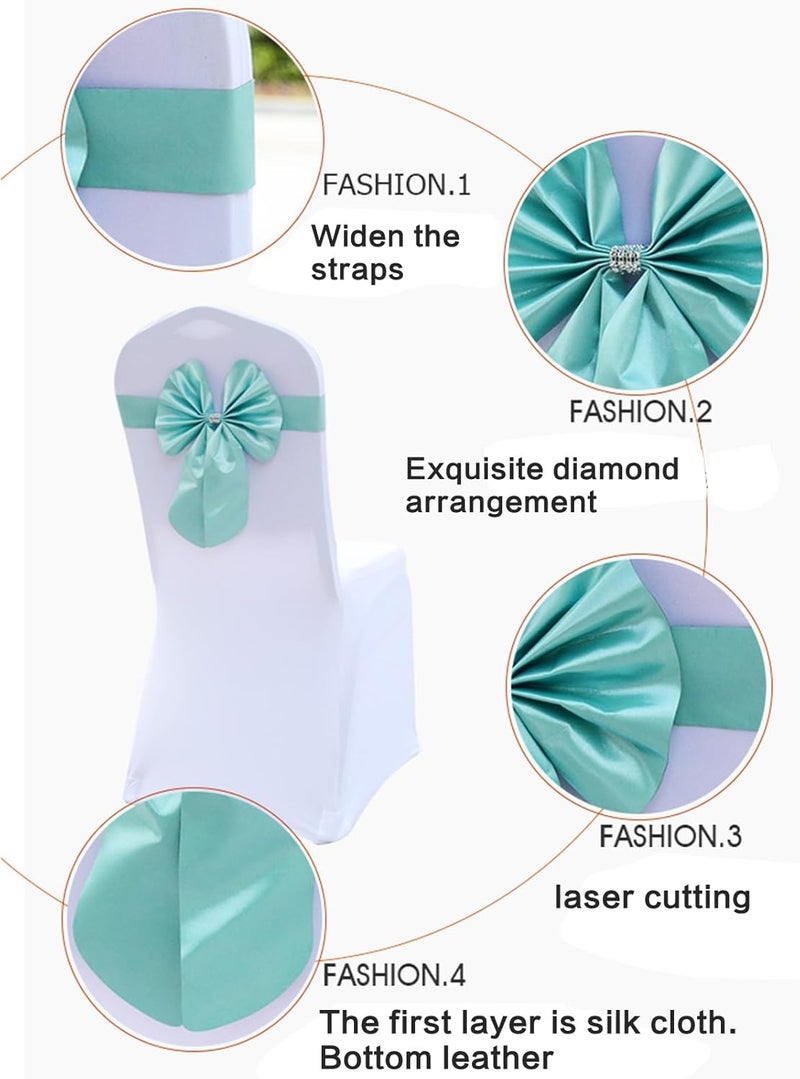 High Elasticity Chair Back Decoration, Satins Bows Stretch Sashes Tie, Installation for Home Use Elegant Back Decors - Image 3