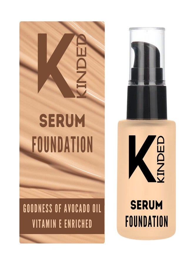KINDED Serum Foundation with Avocado Oil Vitamin E Goodness for Face Makeup Girls Women Sweat Proof Waterproof Flawless Finish Buildable Coverage Liquid HD Foundation - Dewy Finish, 30 ml, 01 Fair - Image 3