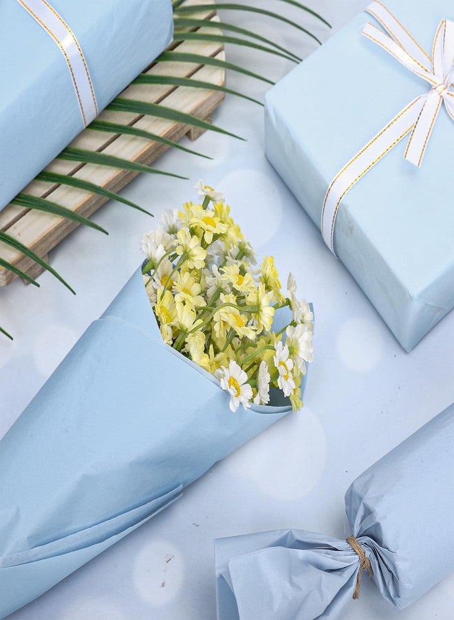 Whaline 90 Sheets Dusty Blue Tissue Paper Gradient Blue Gift Wrapping Paper 13.7 x 19.6 Inch 6 Solid Colors DIY Art Crafts Tissue for Birthday Baby Shower Wedding Bridal Shower Holiday Party - Image 3