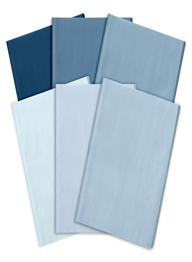 Whaline 90 Sheets Dusty Blue Tissue Paper Gradient Blue Gift Wrapping Paper 13.7 x 19.6 Inch 6 Solid Colors DIY Art Crafts Tissue for Birthday Baby Shower Wedding Bridal Shower Holiday Party - Image 1