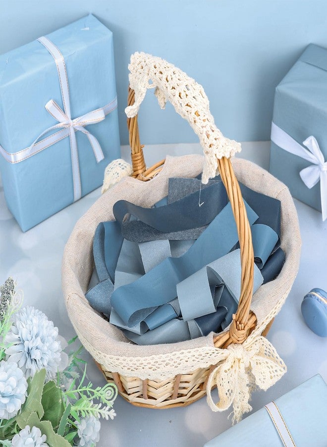 Whaline 90 Sheets Dusty Blue Tissue Paper Gradient Blue Gift Wrapping Paper 13.7 x 19.6 Inch 6 Solid Colors DIY Art Crafts Tissue for Birthday Baby Shower Wedding Bridal Shower Holiday Party - Image 4