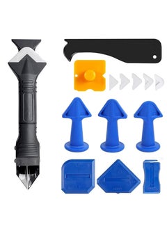 Plexaris 15pcs Tiles Tools Kit Stainless Steel Head Scraper Tool Set Sealant Finishing Grout Caulking Tool Silicone Joint Sealing Tools Home Tools For Kitchen Bathroom Window Sink Joint  - Image 1