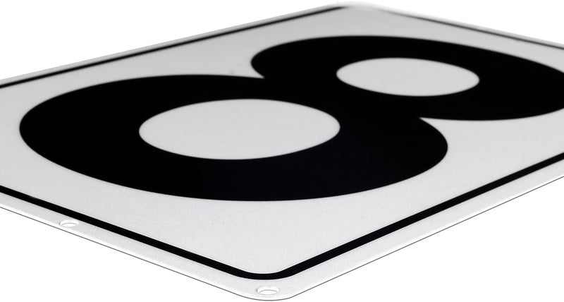 Kichwit Metal House Numbers Address Sign Reflective Aluminum Mailbox Number, 10 x 7 Inches, Number 8 - Image 2