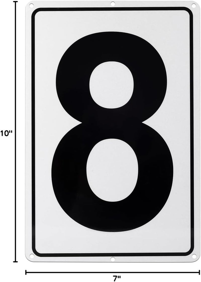 Kichwit Metal House Numbers Address Sign Reflective Aluminum Mailbox Number, 10 x 7 Inches, Number 8 - Image 5