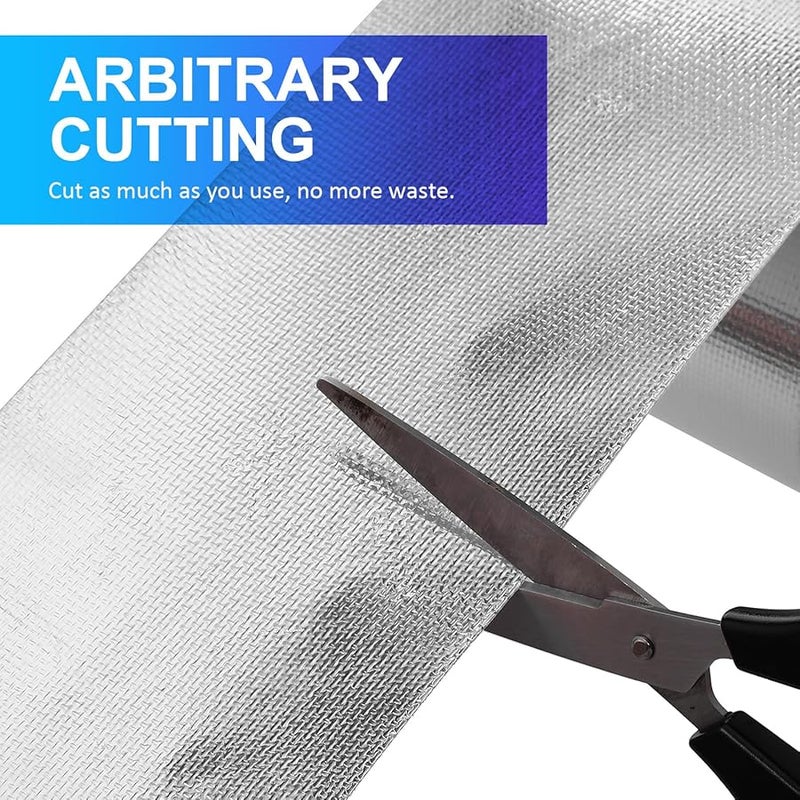 شريط الألومنيوم الثقيل من الألياف الزجاجية للعزل الحراري العالي لختم مجاري التكييف والتهوية 2 بوصة × 50 قدمًا - Image 4