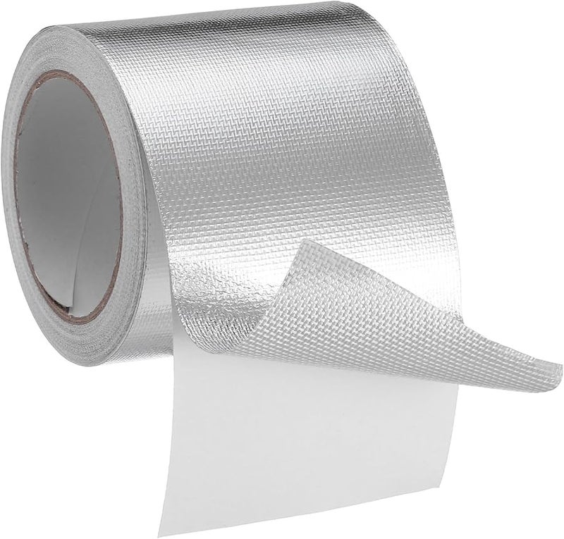 شريط الألومنيوم الثقيل من الألياف الزجاجية للعزل الحراري العالي لختم مجاري التكييف والتهوية 2 بوصة × 50 قدمًا - Image 1