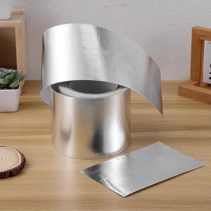 شريط الألومنيوم الثقيل من الألياف الزجاجية للعزل الحراري العالي لختم مجاري التكييف والتهوية 2 بوصة × 50 قدمًا - Image 5