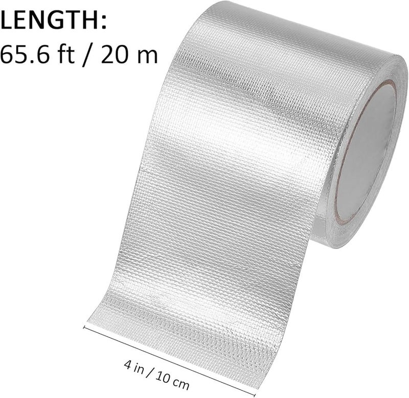 شريط الألومنيوم الثقيل من الألياف الزجاجية للعزل الحراري العالي لختم مجاري التكييف والتهوية 2 بوصة × 50 قدمًا - Image 3