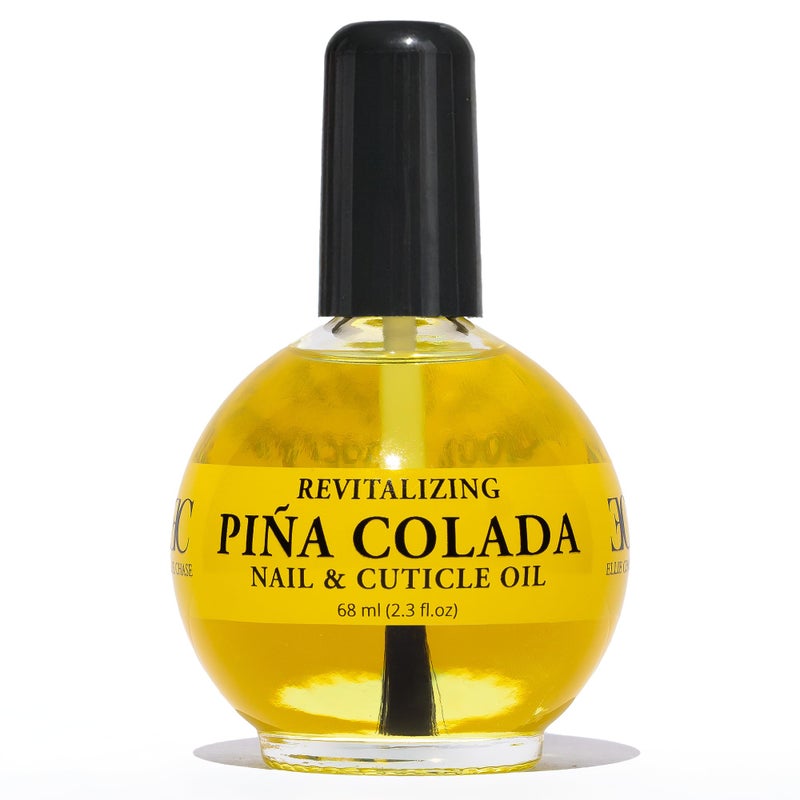 ELLIE CHASE Moisturizing Cuticle & Nail Care Oil 2.3 Fl Oz - Pina Colada Scented â€“ Infused with Jojoba Oil, Aloe, Vitamin E â€“ Nail & Cuticle Hydration, Repair, Moisturizer, Strengthener, Growth - Image 1