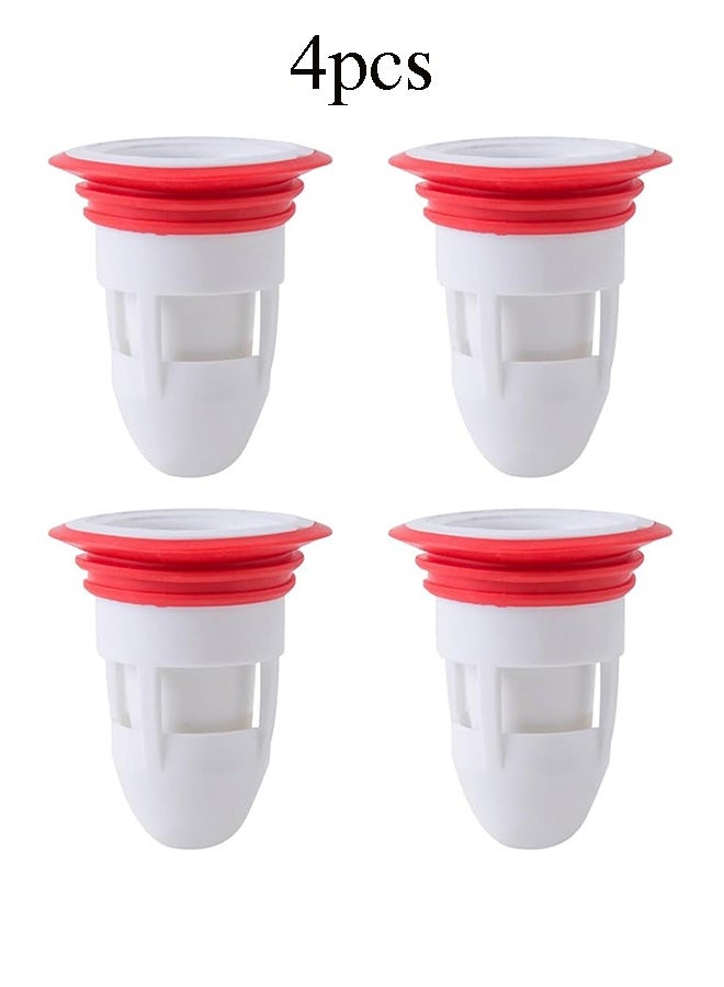 واي جيه 4PCS تصريف أرضية، تصريف أرضية مضادة للرائحة، تصريف أرضية مطاطية، تصريف مياه صرف الدش، مزيل روائح، منع انسداد التدفق الخلفي، تصريف أرضية مجاري وقائية لمطبخ الحمام - Image 1