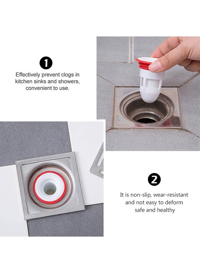 واي جيه 4PCS تصريف أرضية، تصريف أرضية مضادة للرائحة، تصريف أرضية مطاطية، تصريف مياه صرف الدش، مزيل روائح، منع انسداد التدفق الخلفي، تصريف أرضية مجاري وقائية لمطبخ الحمام - Image 3
