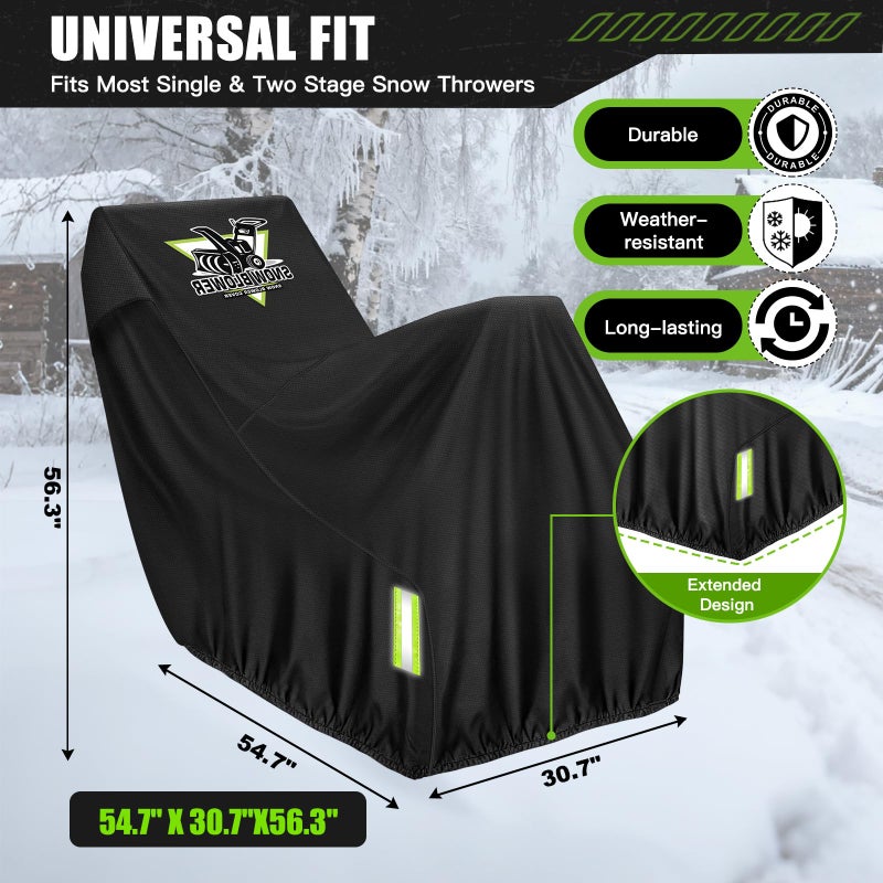 Mionovity 800D Snow Blower Cover, Snowblower Covers Waterproof Outdoor fits Ariens, Cub Cadet, Honda, EGO, Toro, Snow Joe - Image 5