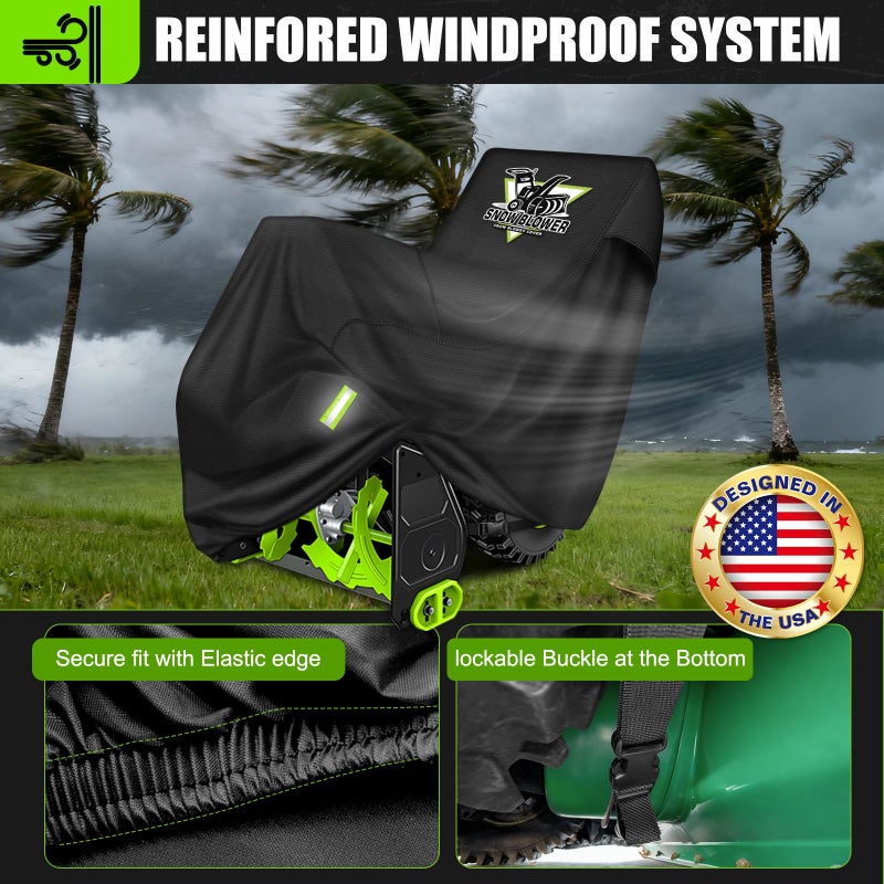 Mionovity 800D Snow Blower Cover, Snowblower Covers Waterproof Outdoor fits Ariens, Cub Cadet, Honda, EGO, Toro, Snow Joe - Image 3