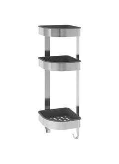 Zaboon Corner Wall Shelf Unit, Stainless Steel, 19X58 Cm  - Image 1