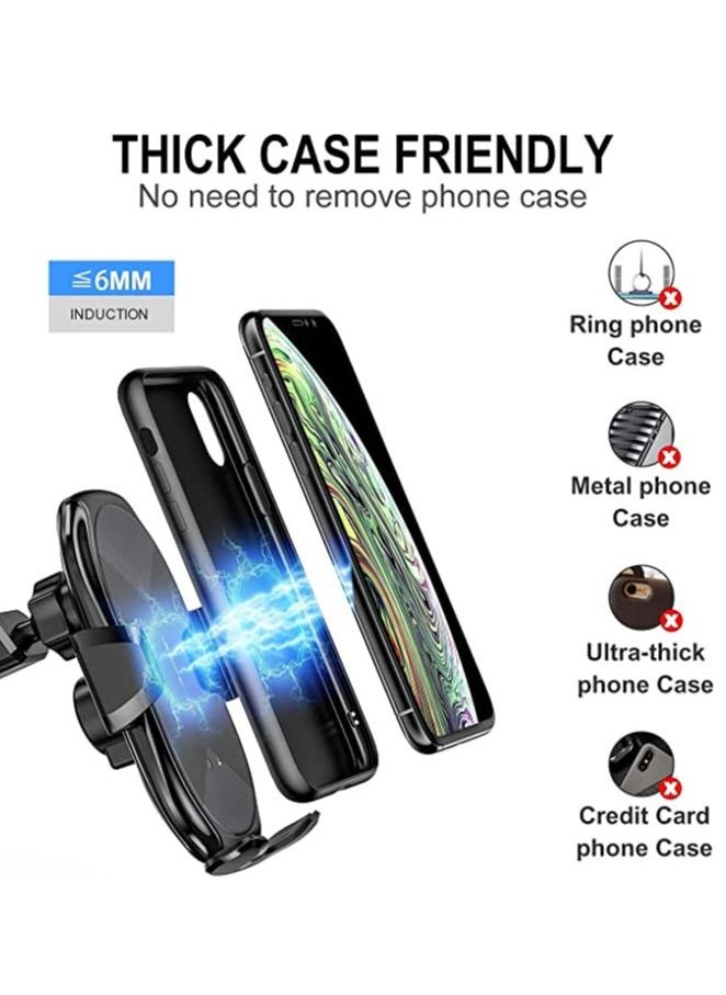 Generic - Wireless Car Charger Mount Auto-Clamping 10W 7.5W Fast Charging Car Phone Holder Air Vent Compatible with iPhone 11/11Pro/11ProMax/XSMax/XS/X Galaxy S10/S10+/S9/S9+ and More - Image 1