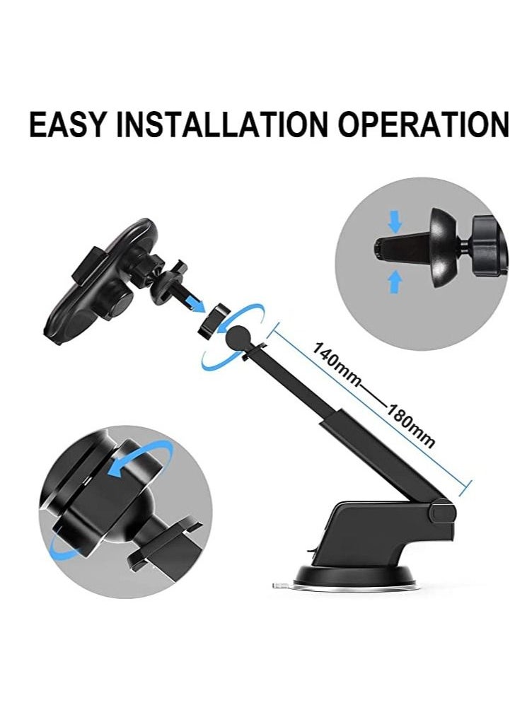 Generic - Wireless Car Charger Mount Auto-Clamping 10W 7.5W Fast Charging Car Phone Holder Air Vent Compatible with iPhone 11/11Pro/11ProMax/XSMax/XS/X Galaxy S10/S10+/S9/S9+ and More - Image 1