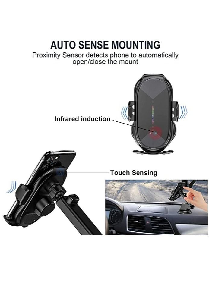 Generic - Wireless Car Charger Mount Auto-Clamping 10W 7.5W Fast Charging Car Phone Holder Air Vent Compatible with iPhone 11/11Pro/11ProMax/XSMax/XS/X Galaxy S10/S10+/S9/S9+ and More - Image 1