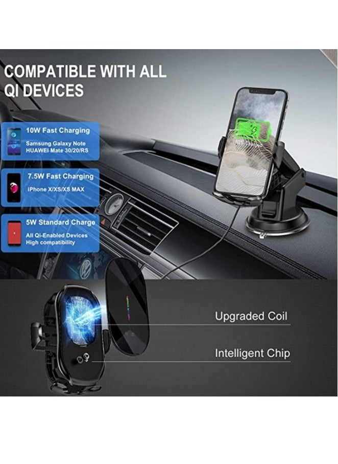 Generic - Wireless Car Charger Mount Auto-Clamping 10W 7.5W Fast Charging Car Phone Holder Air Vent Compatible with iPhone 11/11Pro/11ProMax/XSMax/XS/X Galaxy S10/S10+/S9/S9+ and More - Image 1