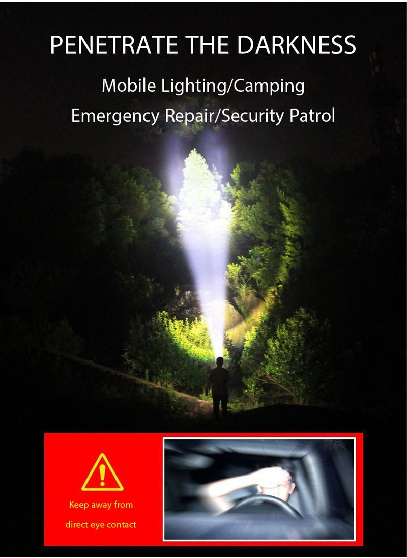 Arabest P50+COB Strong Light Flashlight Type-C Rechargeable Outdoor Zoom Long Distance Multi-function LED Flashlight  - Image 2