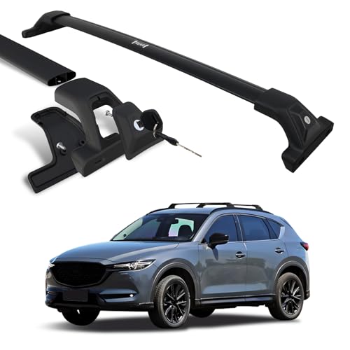 SNIXWOO Upgrade 265 LBS Lockable Roof Racks Cross Bars for Mazda CX5 20172025 Heavy Duty All Aluminum Rooftop Accessories - Image 1