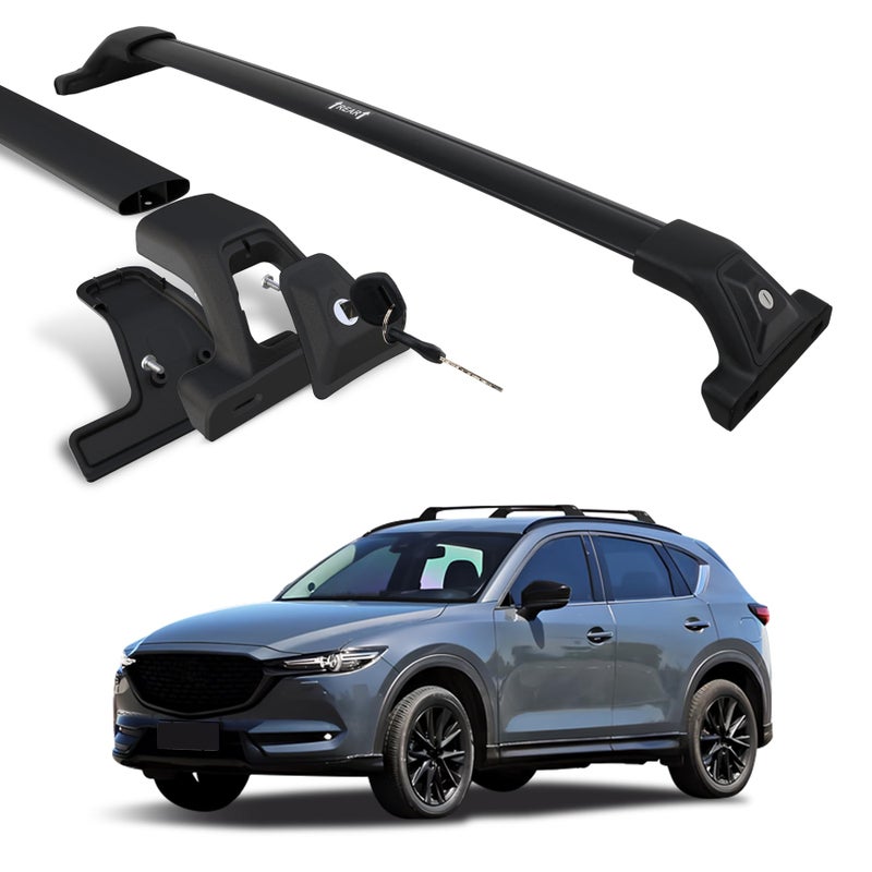SNIXWOO Upgrade 265 LBS Lockable Roof Racks Cross Bars for Mazda CX5 20172025 Heavy Duty All Aluminum Rooftop Accessories - Image 3