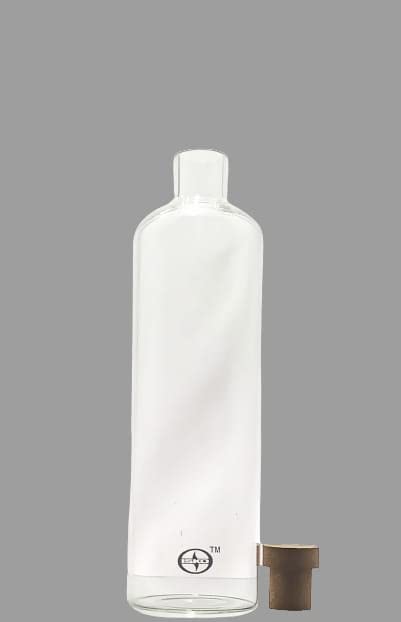 ISKO® Borosilicate glass water bottle 100% eco-friendly with Protective fabric cover with wooden cork (1000 ML) - Image 4