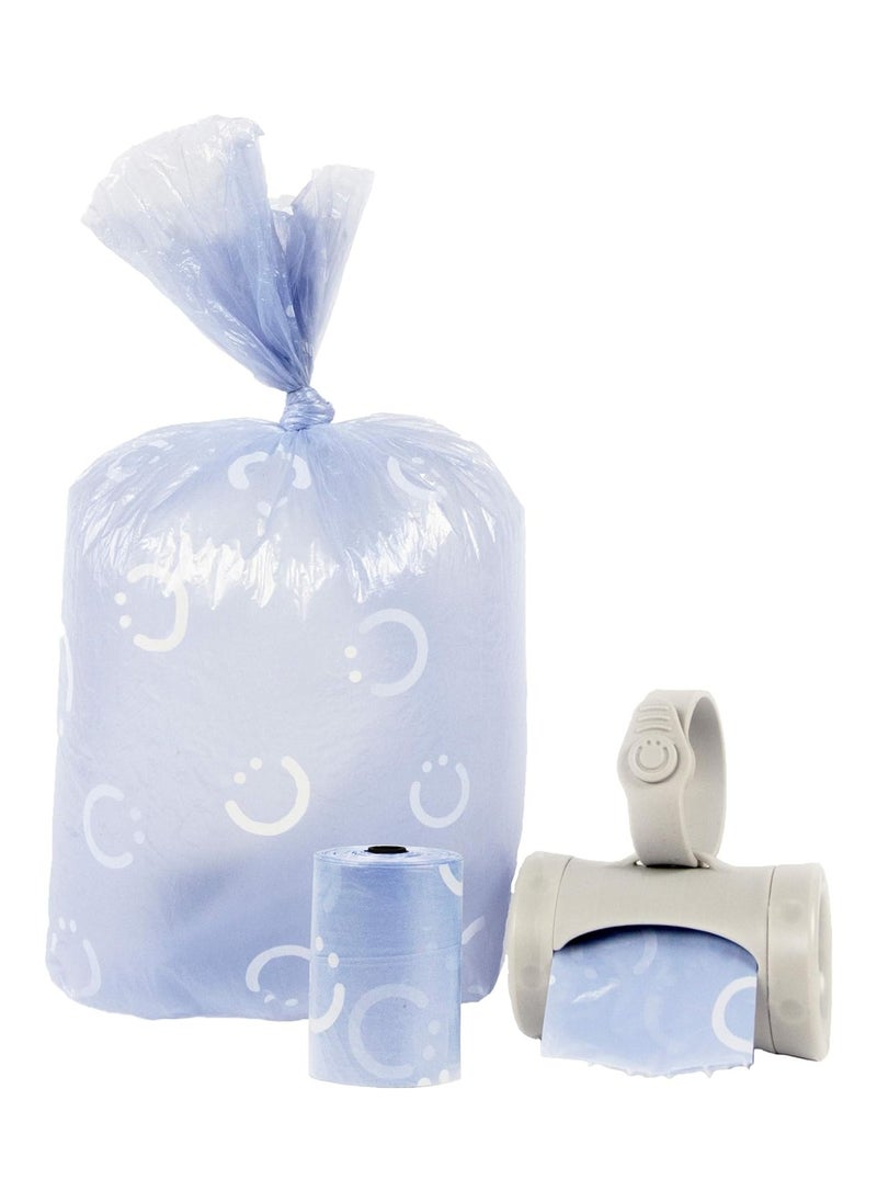 ubbi On The Go Gray Bag Dispenser And Waste Disposal Bags Refill Lavender Scented Baby Savings Bundle  - Image 2