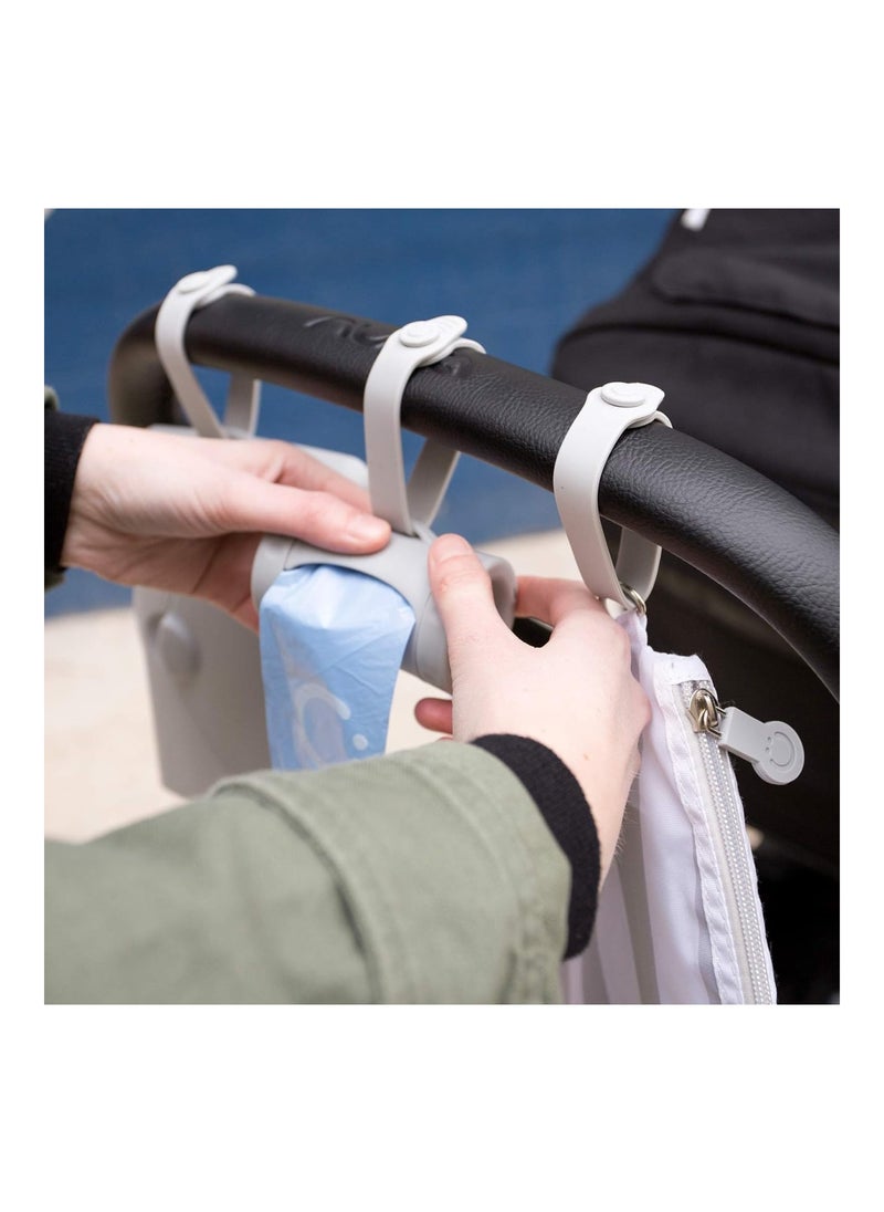 ubbi On The Go Gray Bag Dispenser And Waste Disposal Bags Refill Lavender Scented Baby Savings Bundle  - Image 5