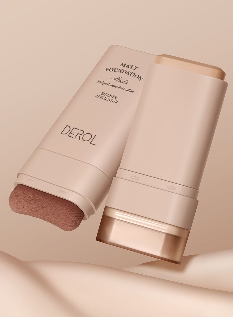 ديرول كريم أساس غير لامع، سائل أساس يدوم طويلاً، تغطية كاملة، محمول وسهل الاستخدام وخفيف الوزن - Image 2