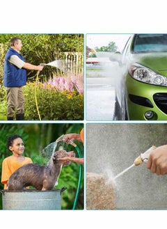 SYOSI Garden Hose Nozzles, Heavy Duty Metal Nozzle Sprayer, Adjustable Watering Mode, Brass Nozzles with Quick Connectors  - Image 5