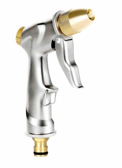 SYOSI Garden Hose Nozzles, Heavy Duty Metal Nozzle Sprayer, Adjustable Watering Mode, Brass Nozzles with Quick Connectors  - Image 1