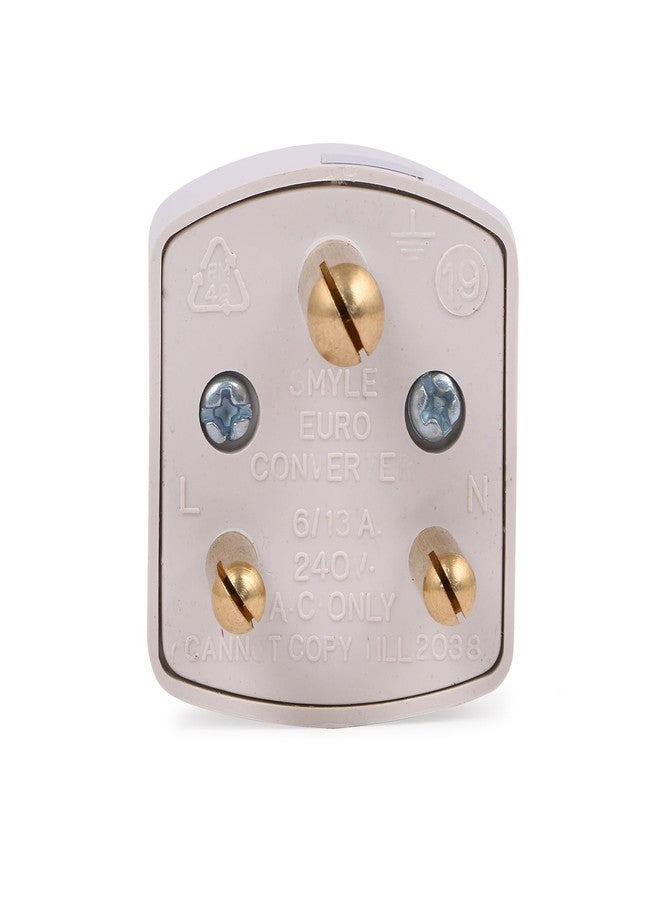 CONA Smyle Euro Universal Conversion Plug | 6A, 240V International Multi-Socket Adapter | Durable & Compact Plug for Home, Office & Travel | Pack of 3 (White) - Image 5