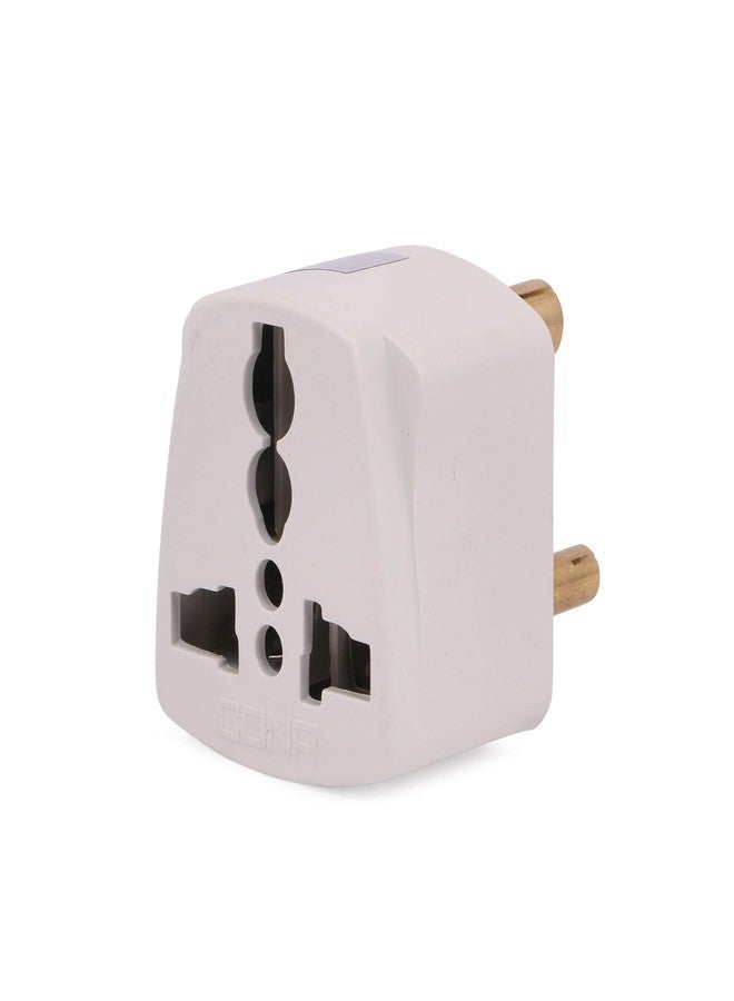 CONA Smyle Euro Universal Conversion Plug | 6A, 240V International Multi-Socket Adapter | Durable & Compact Plug for Home, Office & Travel | Pack of 3 (White) - Image 4