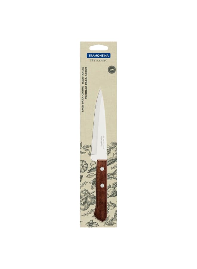 TRAMONTINA TRAMONTINA Dynamic Kitchen and Fish Knife, Stainless Steel Blade for Versatile Cutting, Natural Wood Handle with Aluminum Rivets, Durable and Resistant - 5 Inch - Designed for High Performan