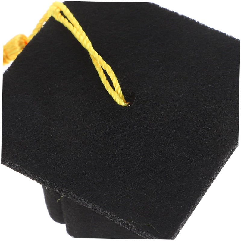Mini Graduation Cap Cake Picks With Yellow Tassels 12pcs Cupcake Decorations - Image 4
