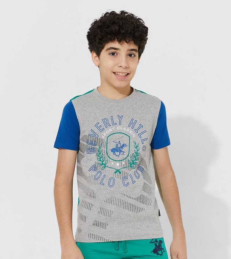 Typography Printed Round Neck Pure Cotton T-shirt