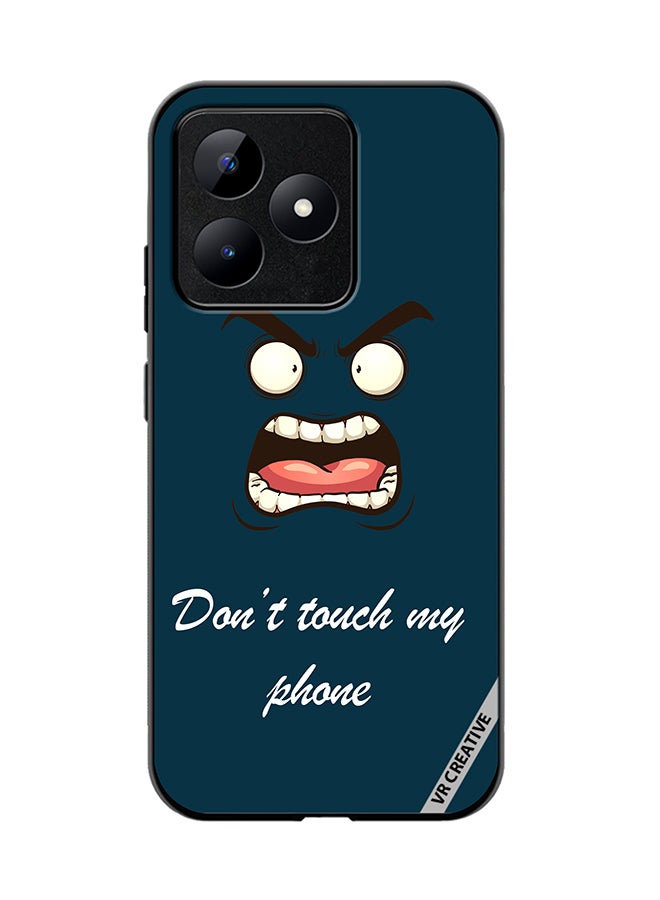 VR CREATIVE Protective Case Cover For Realme C53 Don't Touch My Phone Design Multicolour - Image 1