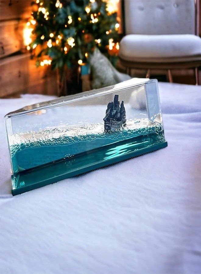 ZEshops Ghost Ship Black Pearl Ship in A Bottle Fluid Liquid Drift Bottle Living Room Decoration Acrylic Gift Floating Boat Home Decor - Image 4